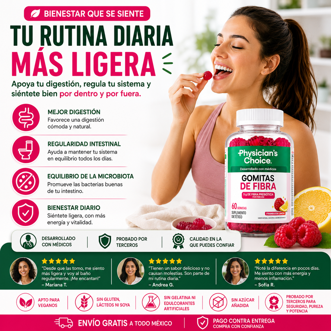 Physicians Choice® Gomitas de Fibra Prebiótica
