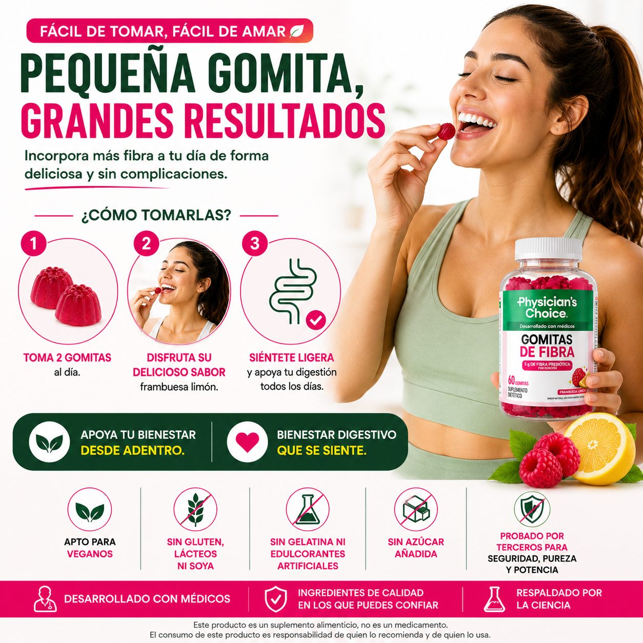 Physicians Choice® Gomitas de Fibra Prebiótica