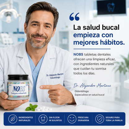 🦷 DentTabs NOBS | Tabletas Dentales Blanqueadoras