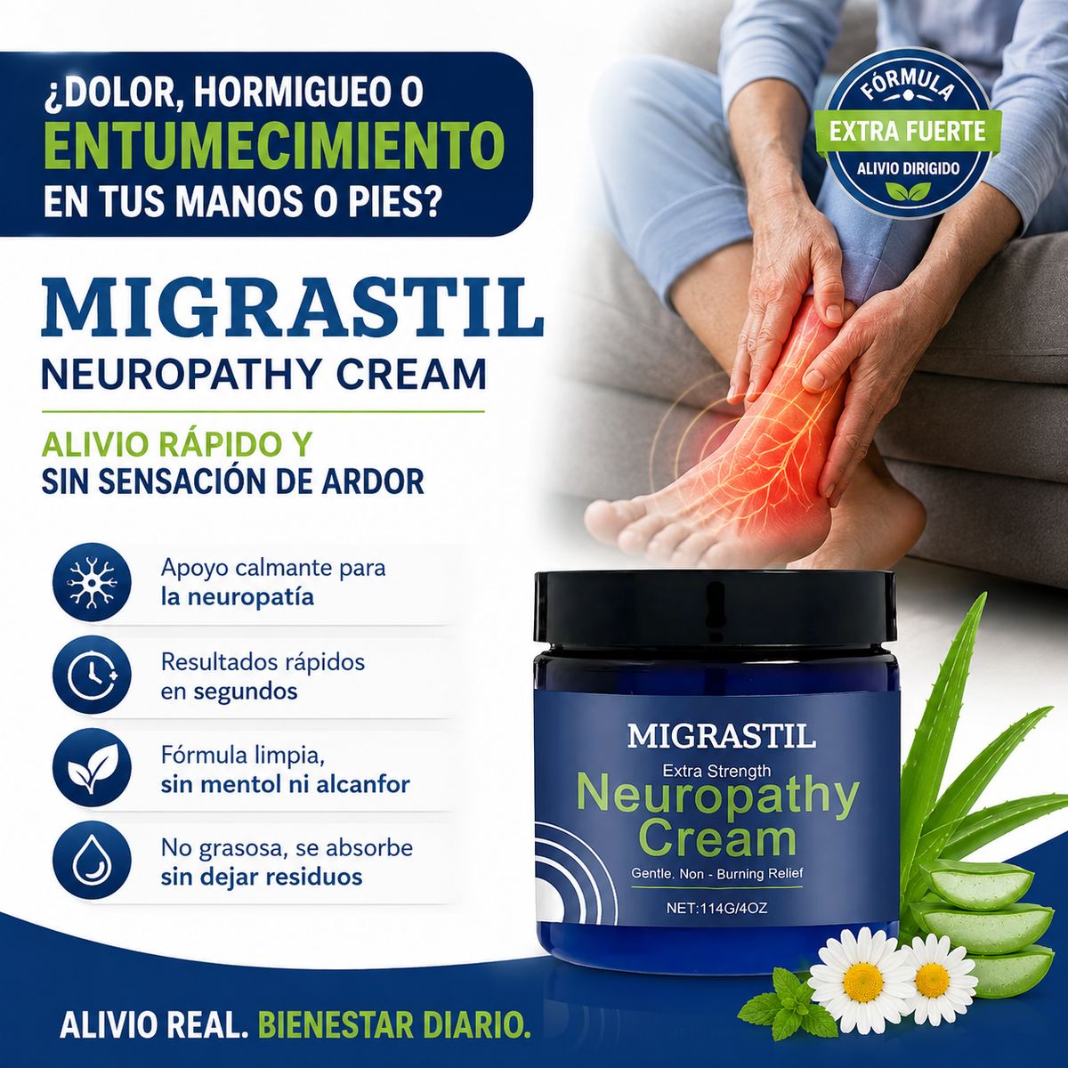 MIGRASTIL | Crema Para Aliviar Dolor y Hormigueo Neuropático