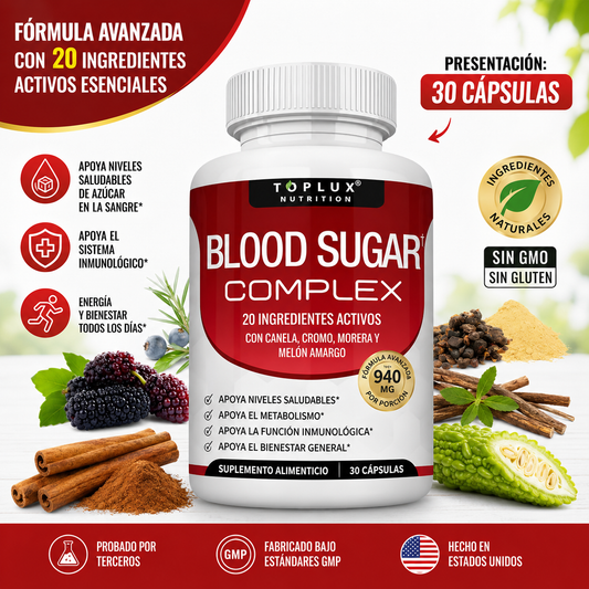 BLOOD SUGAR COMPLEX | Suplemento para mejorar niveles de azúcar