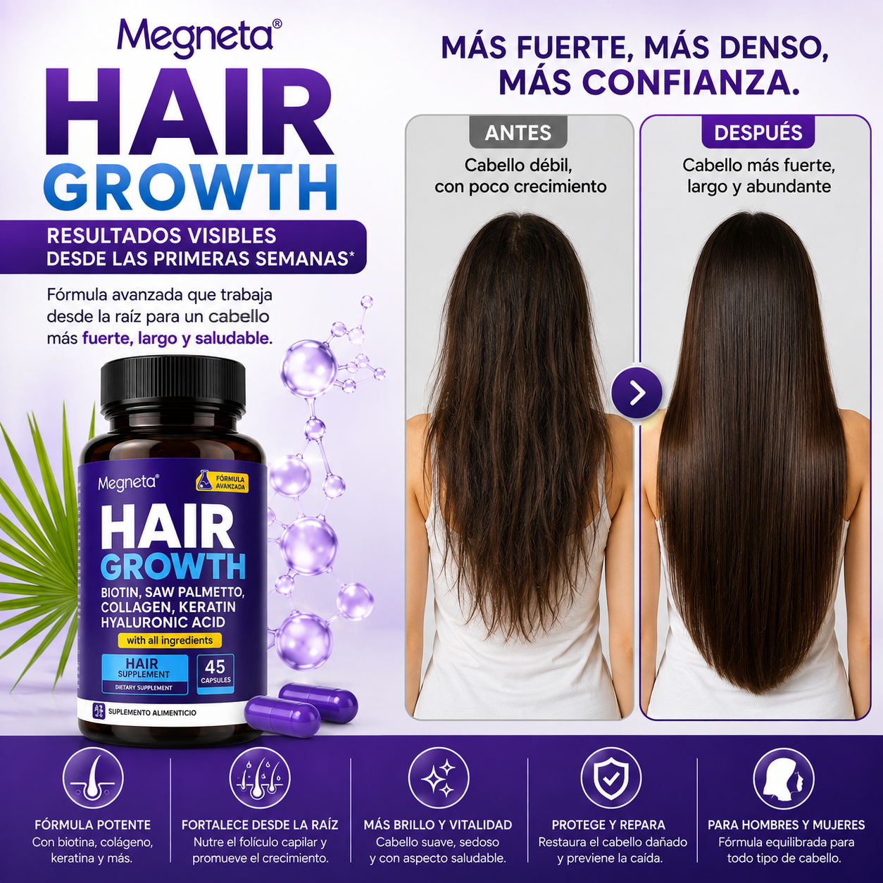 Hair Growth Megneta – Crecimiento y Fortaleza Capilar