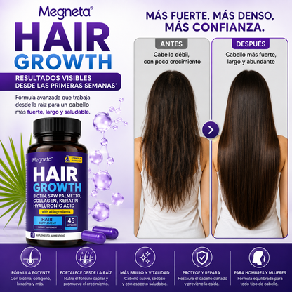 Hair Growth Megneta – Crecimiento y Fortaleza Capilar