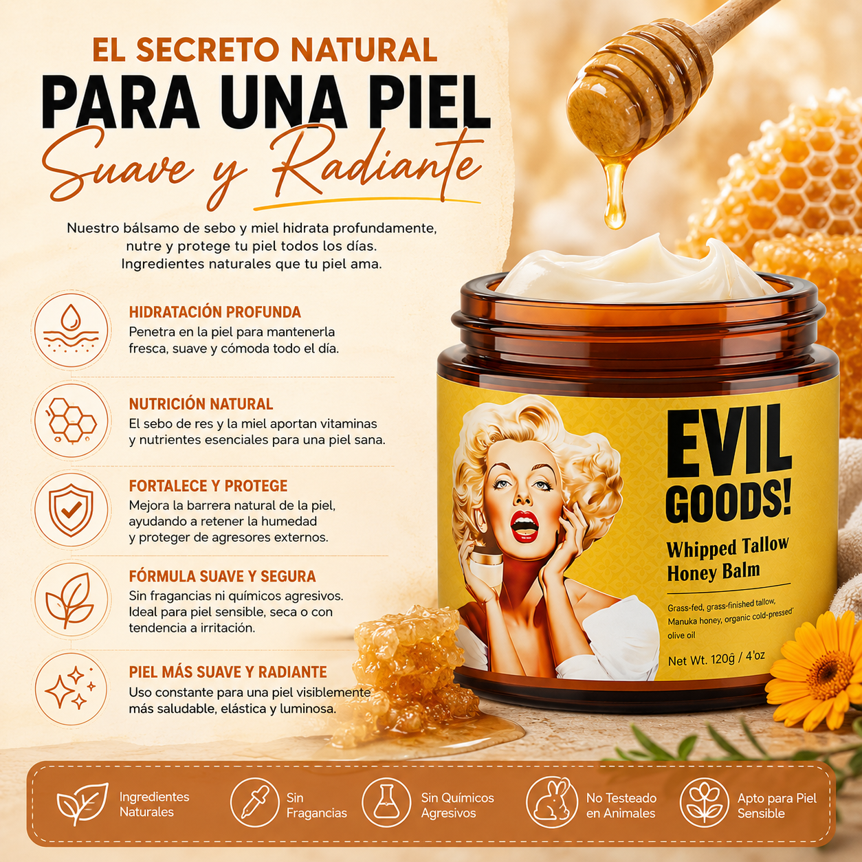 Crema Hidratante | Evil Goods Sebo De Res Y Miel