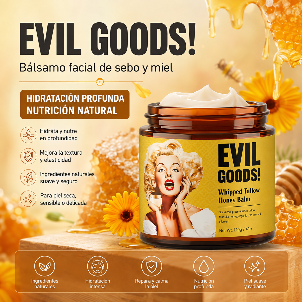 Crema Hidratante | Evil Goods Sebo De Res Y Miel