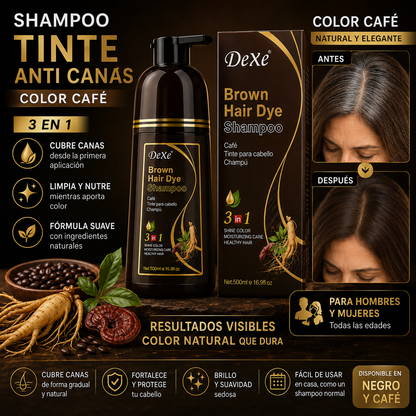 Shampoo Tinte Anti Canas 500ML | NEGRO Y CAFE