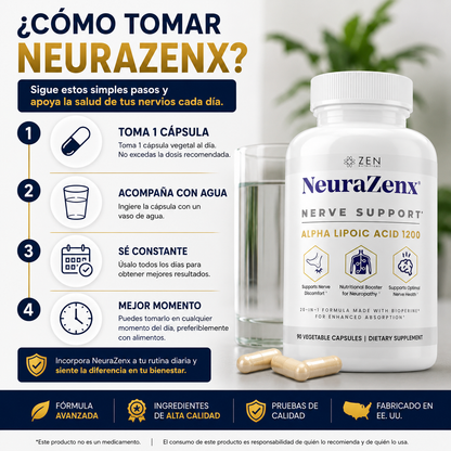 Suplemento NeuraZenX Nutrients Nervios