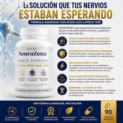 Suplemento NeuraZenX Nutrients Nervios