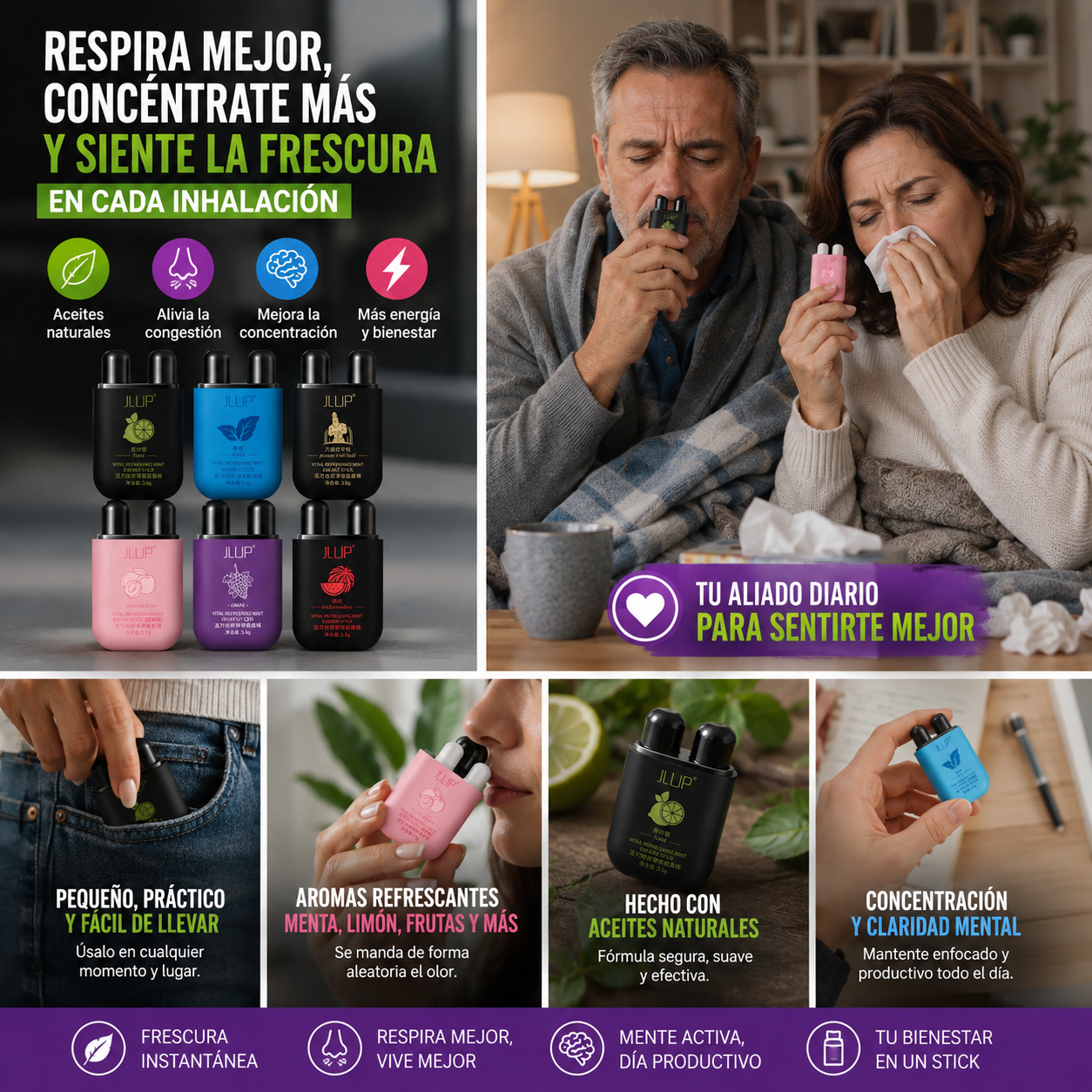 Inhalador Nasal Energizante – Respira, Despeja y Actívate