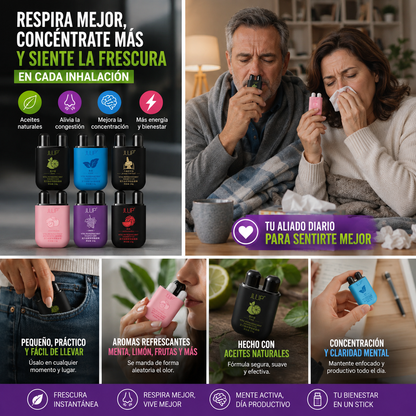 Inhalador Nasal Energizante – Respira, Despeja y Actívate
