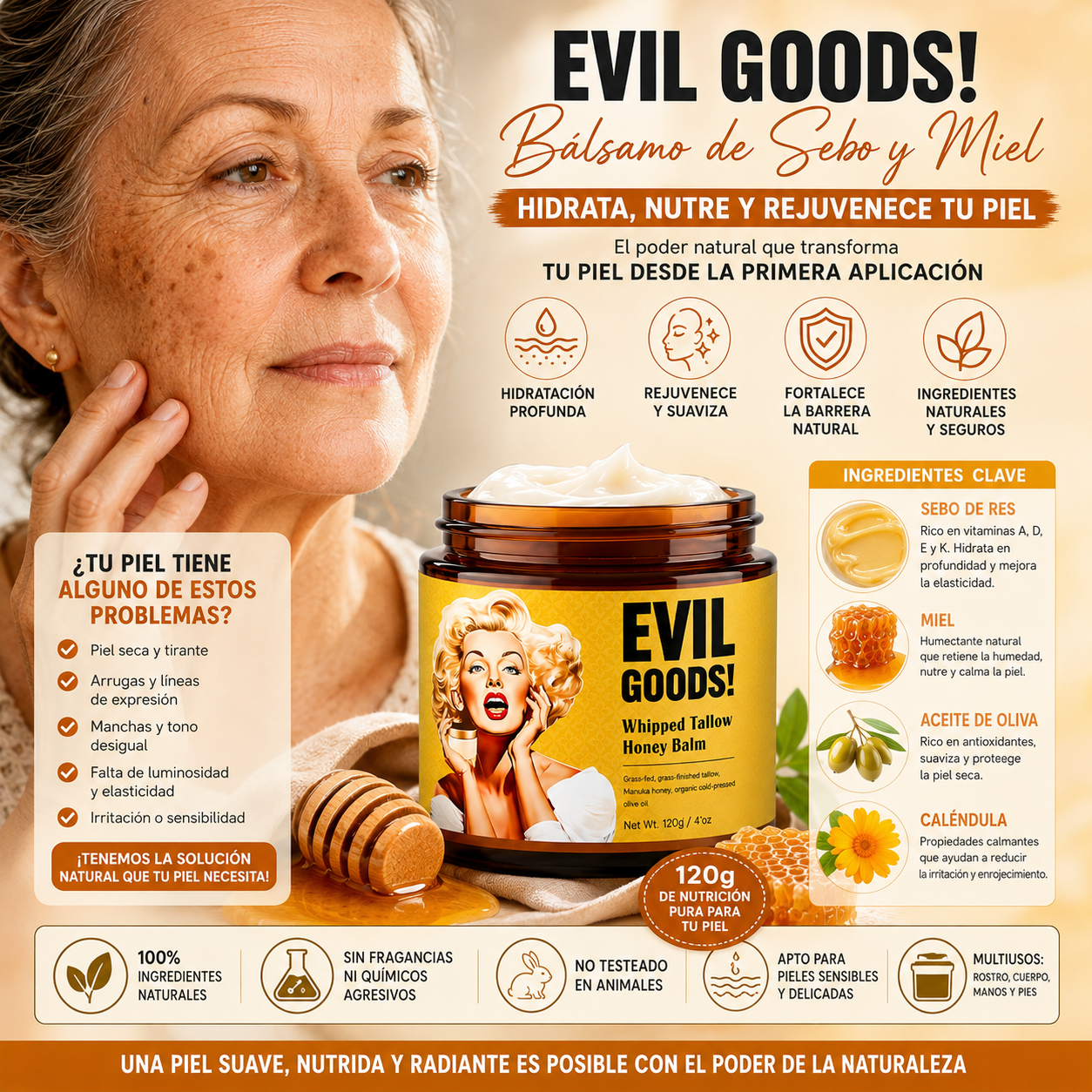 Crema Hidratante | Evil Goods Sebo De Res Y Miel