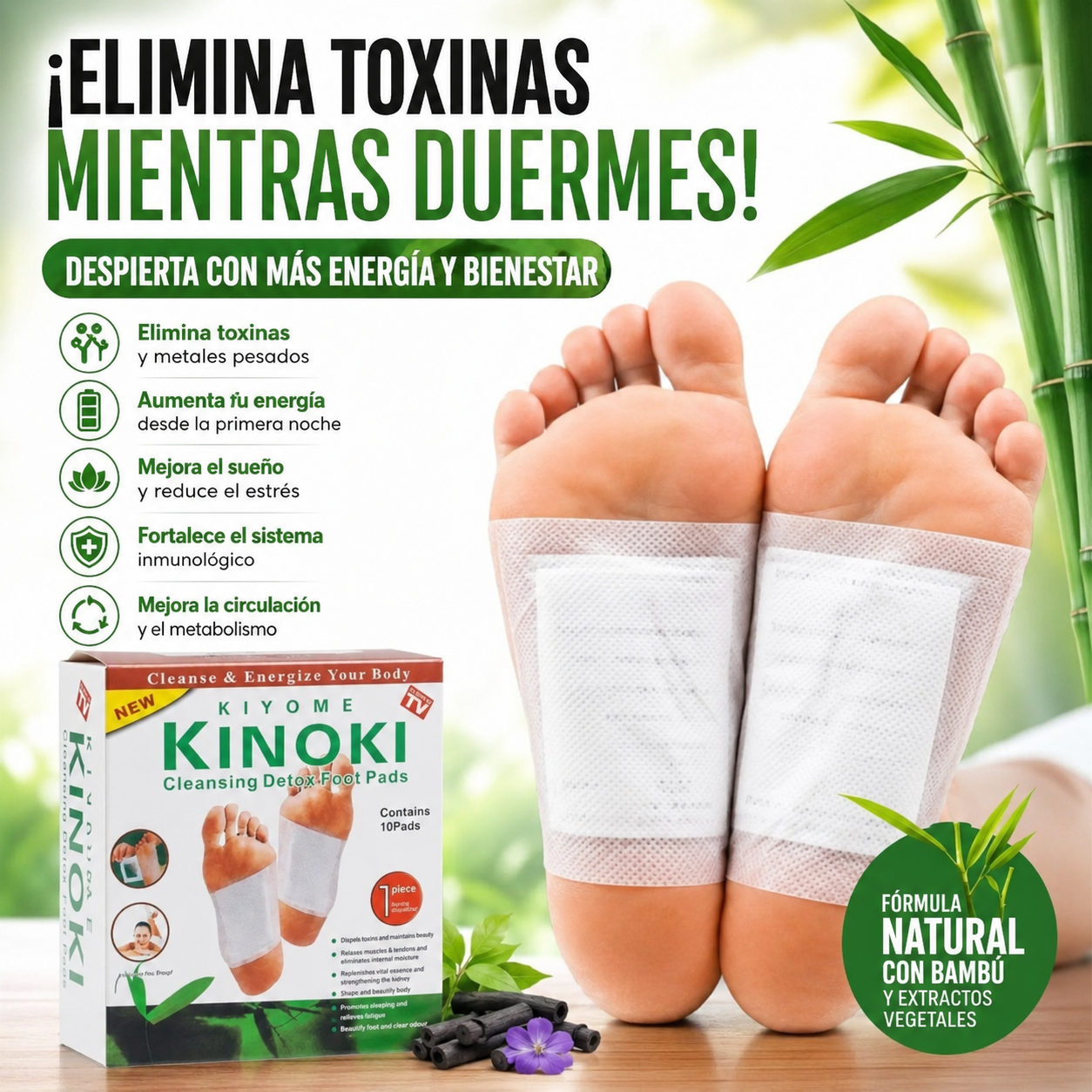 KINOKI | Parches desintoxicantes para Pies