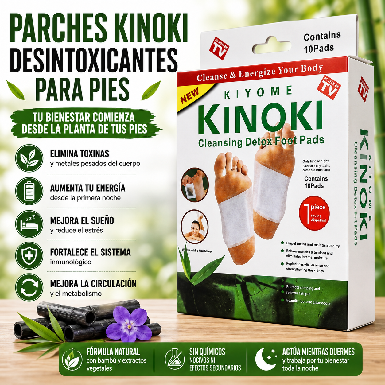 KINOKI | Parches desintoxicantes para Pies
