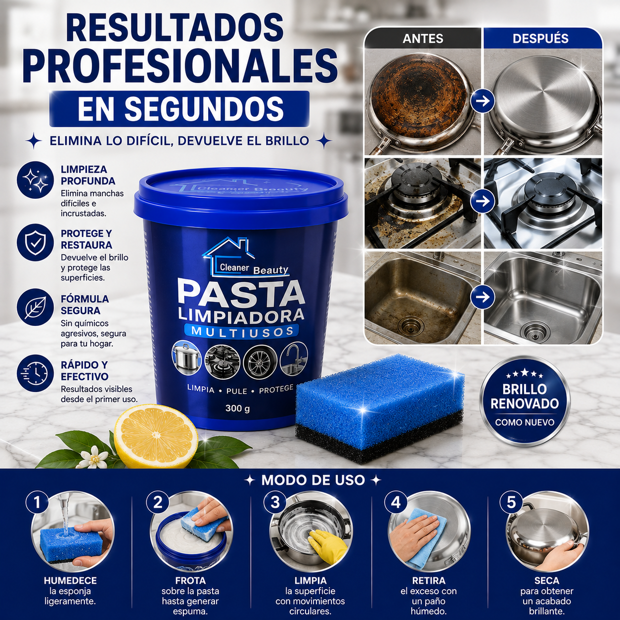 Pasta Limpiadora y Restauradora | CLEANER MAX