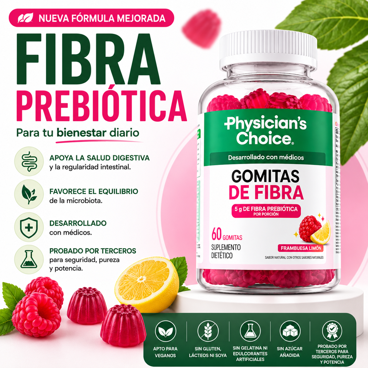 Physicians Choice® Gomitas de Fibra Prebiótica