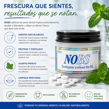 🦷 DentTabs NOBS | Tabletas Dentales Blanqueadoras